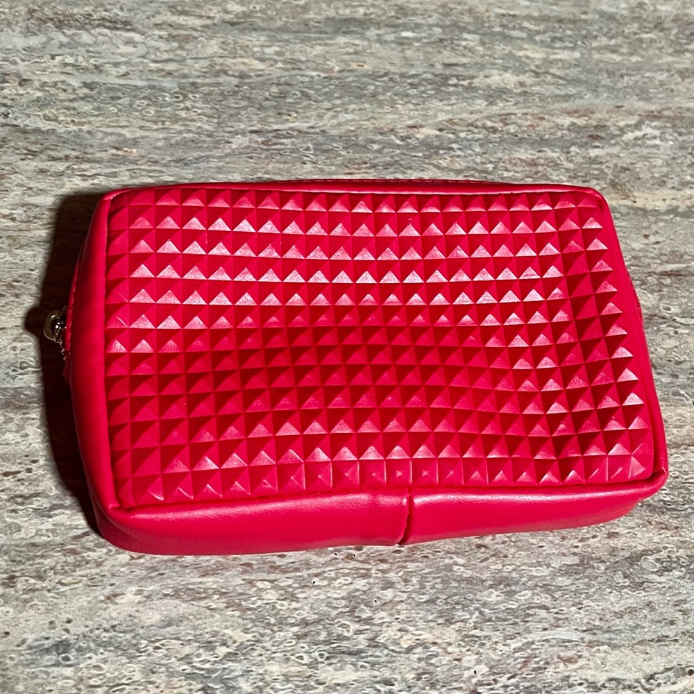 Valentino Red Studded cosmetic bag/ Clutch
